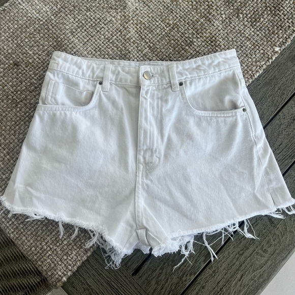 Zara Pants - Zara White Denim Shorts